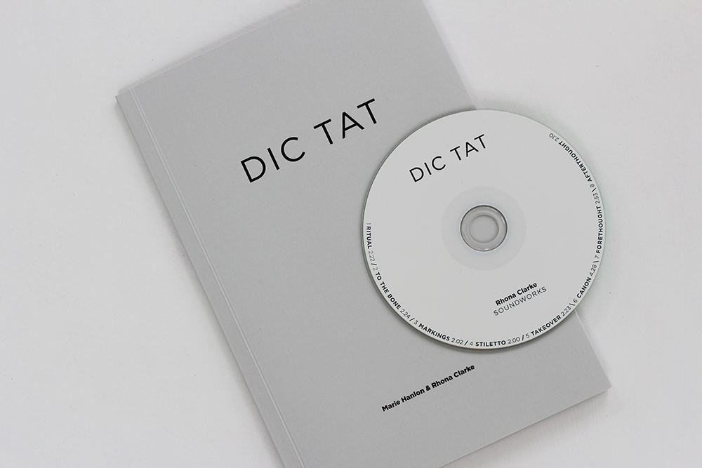 DIC TAT publication cover-disc of soundworks-composer Rhona Clarke-artist Marie Hanlon